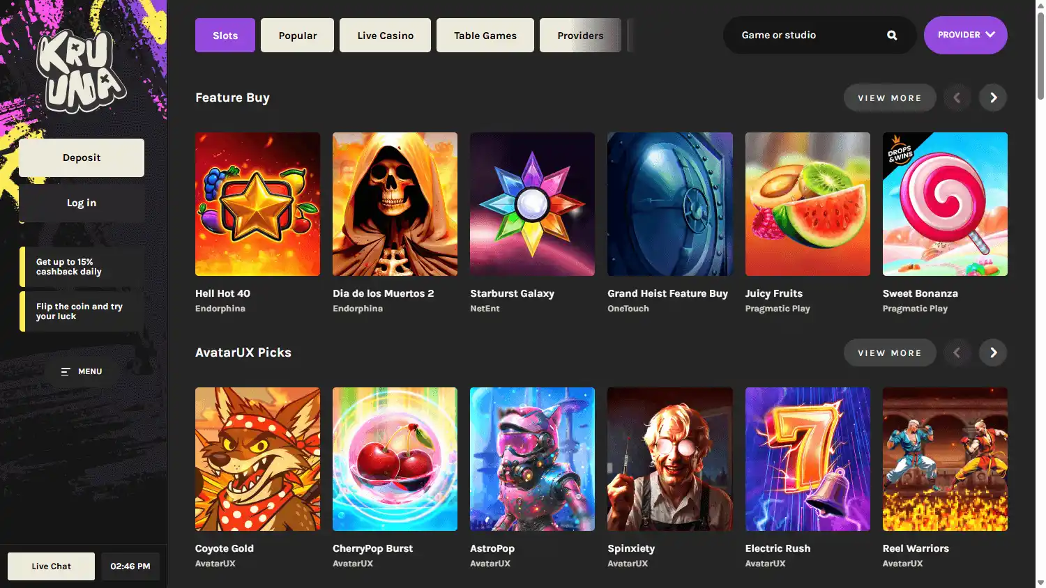 Kruuna Casino screenshot 2