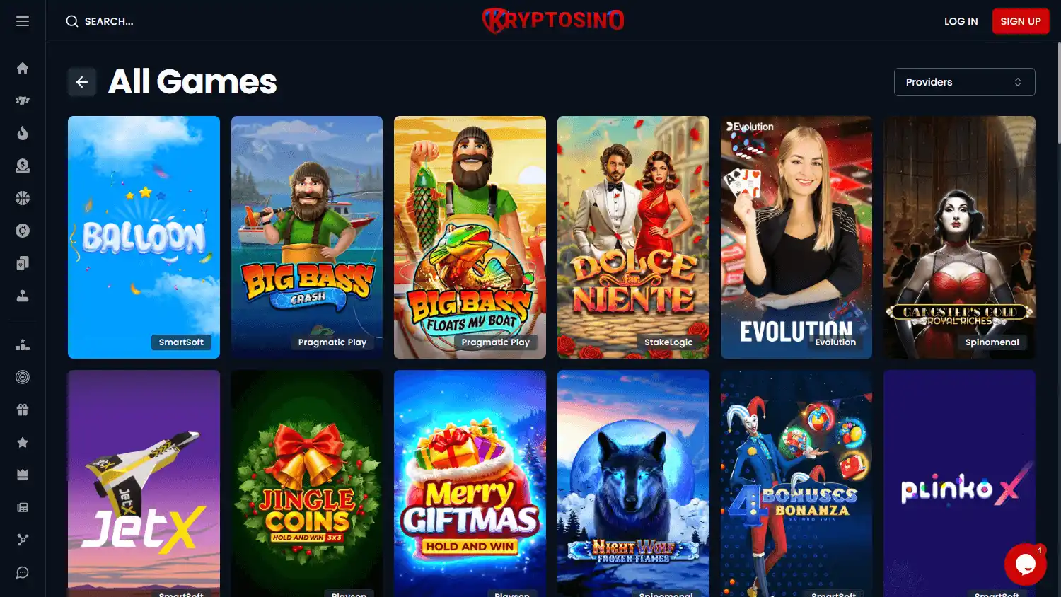 Kryptosino Casino screenshot 2