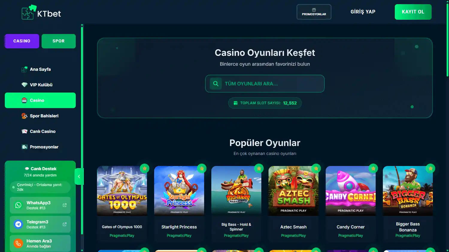 KTbet Casino screenshot 2