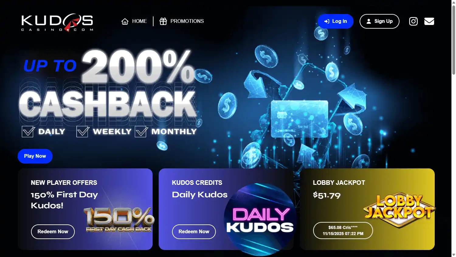 Kudos Casino screenshot 1