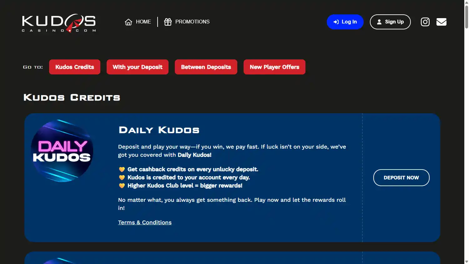 Kudos Casino screenshot 3