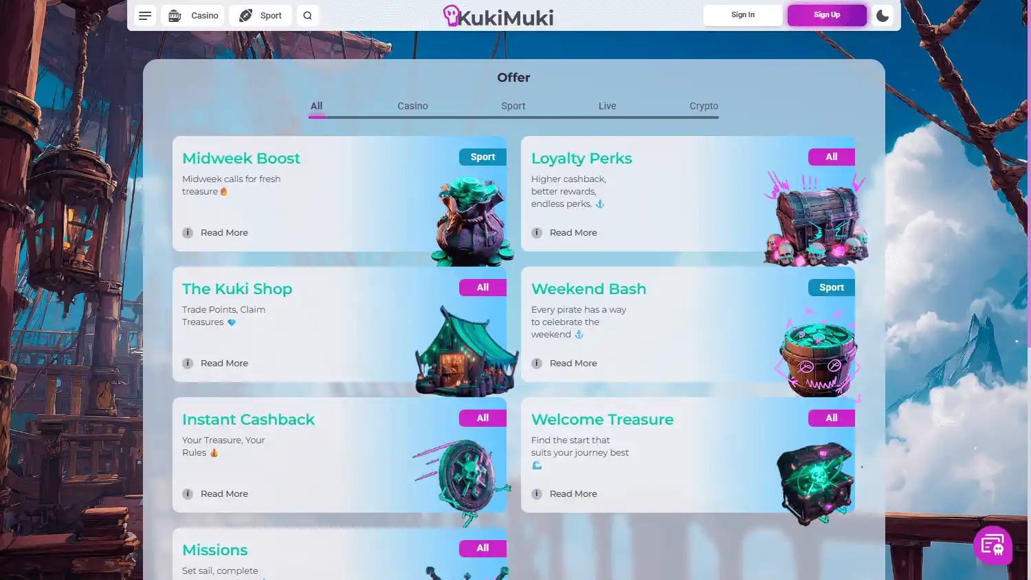 KukiMuki Casino screenshot 3