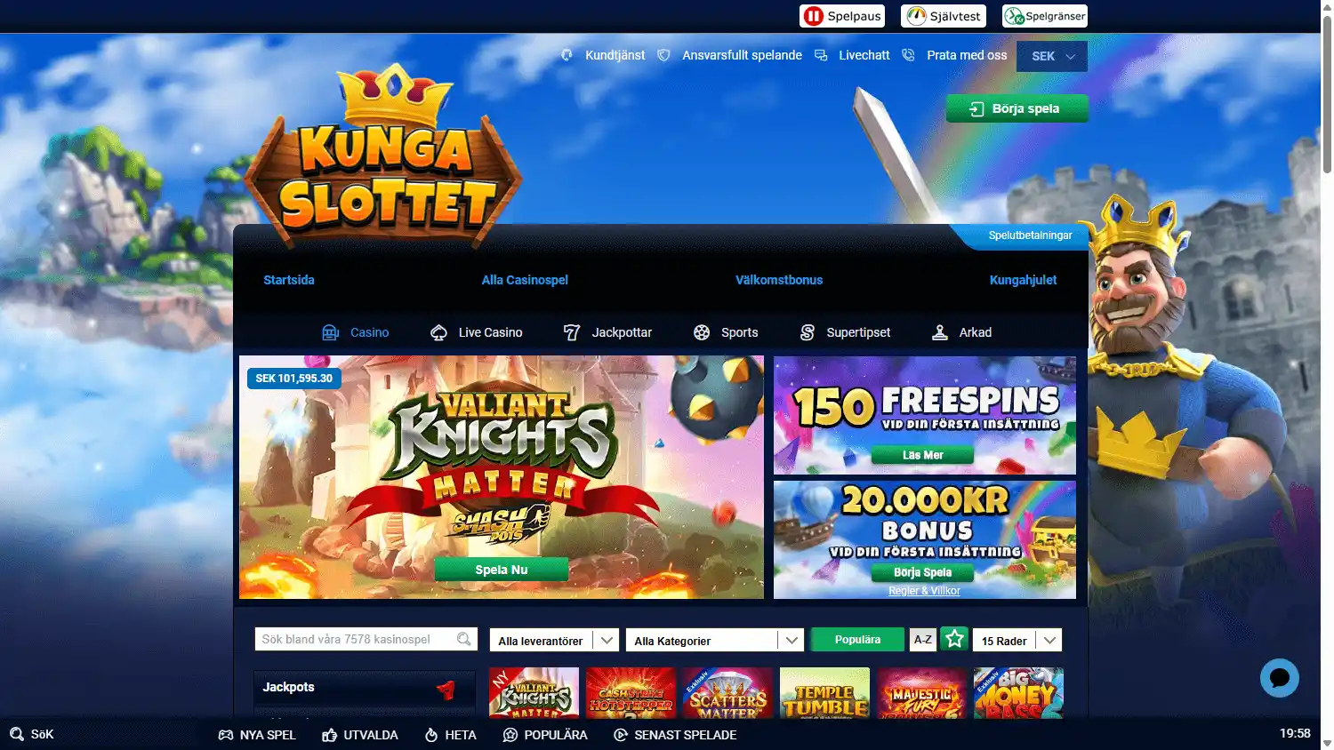 KungaSlottet Casino screenshot 1