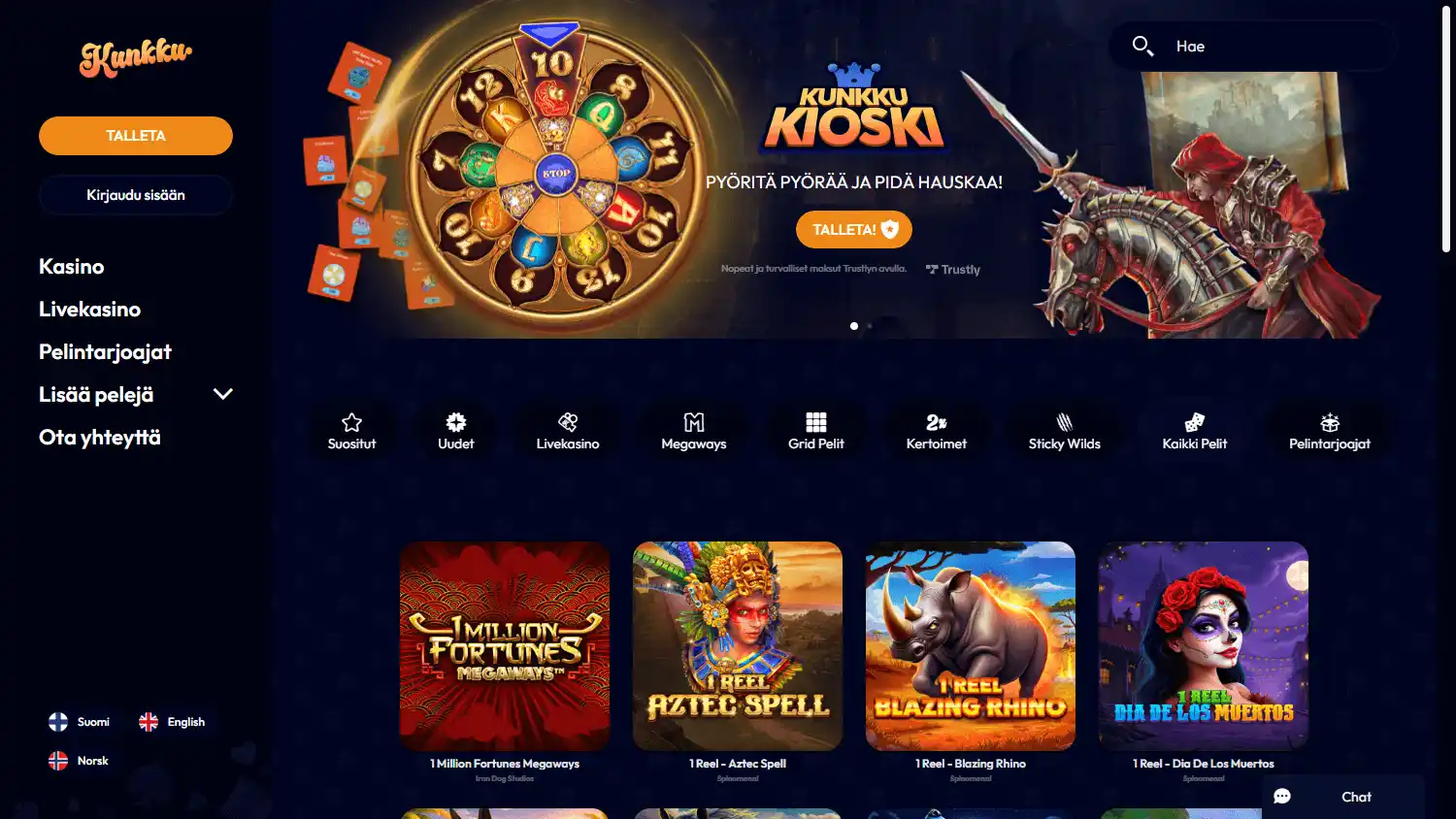 Kunkkukasino Casino screenshot 2