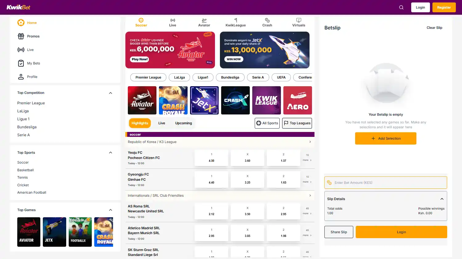 Kwikbet Casino screenshot 1