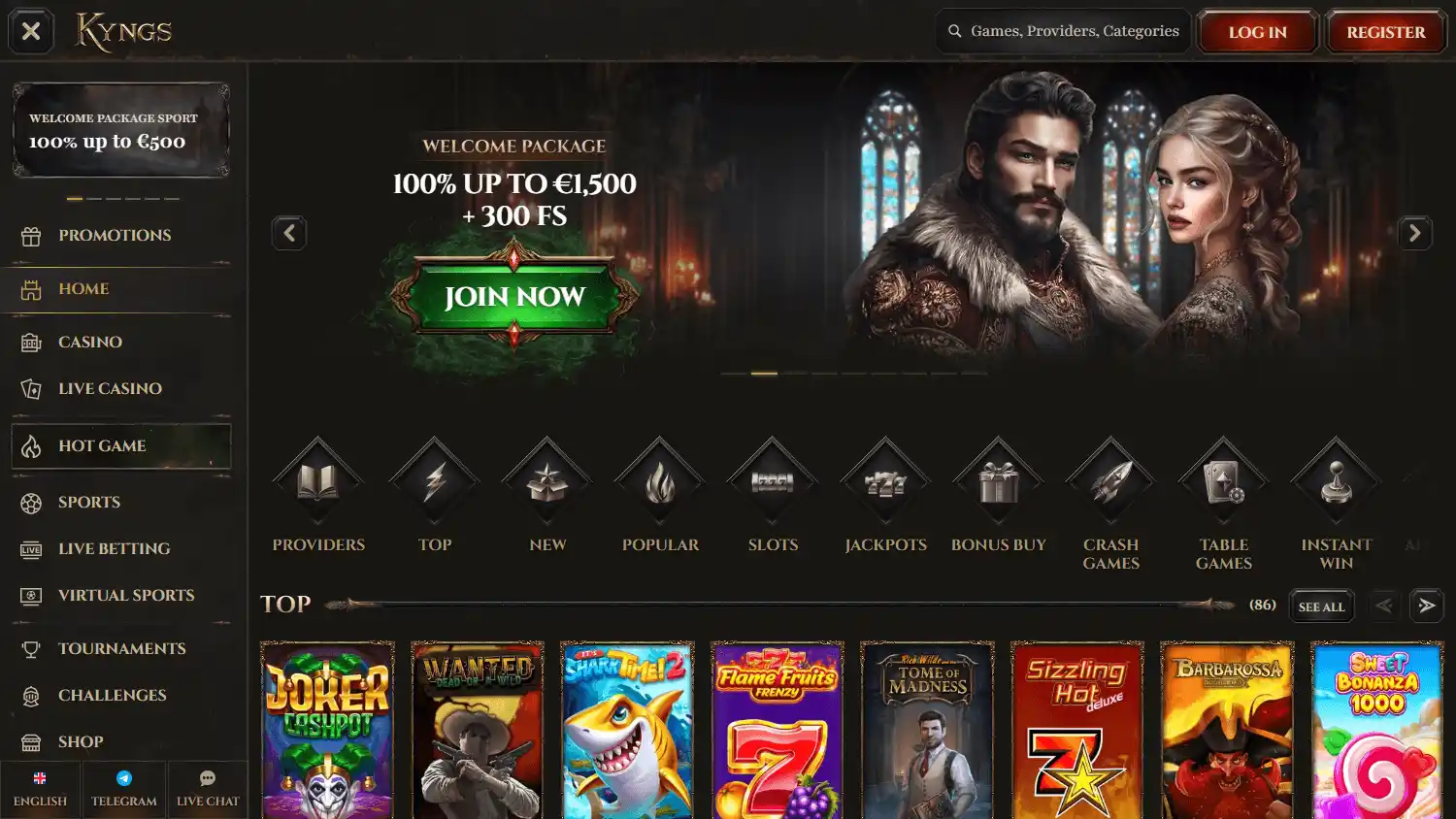 Kyngs Casino screenshot 1