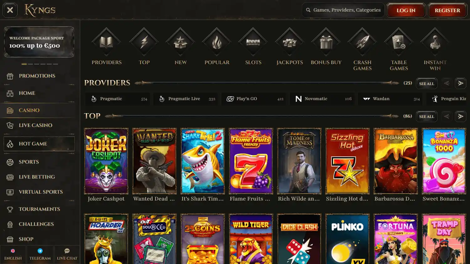 Kyngs Casino screenshot 2