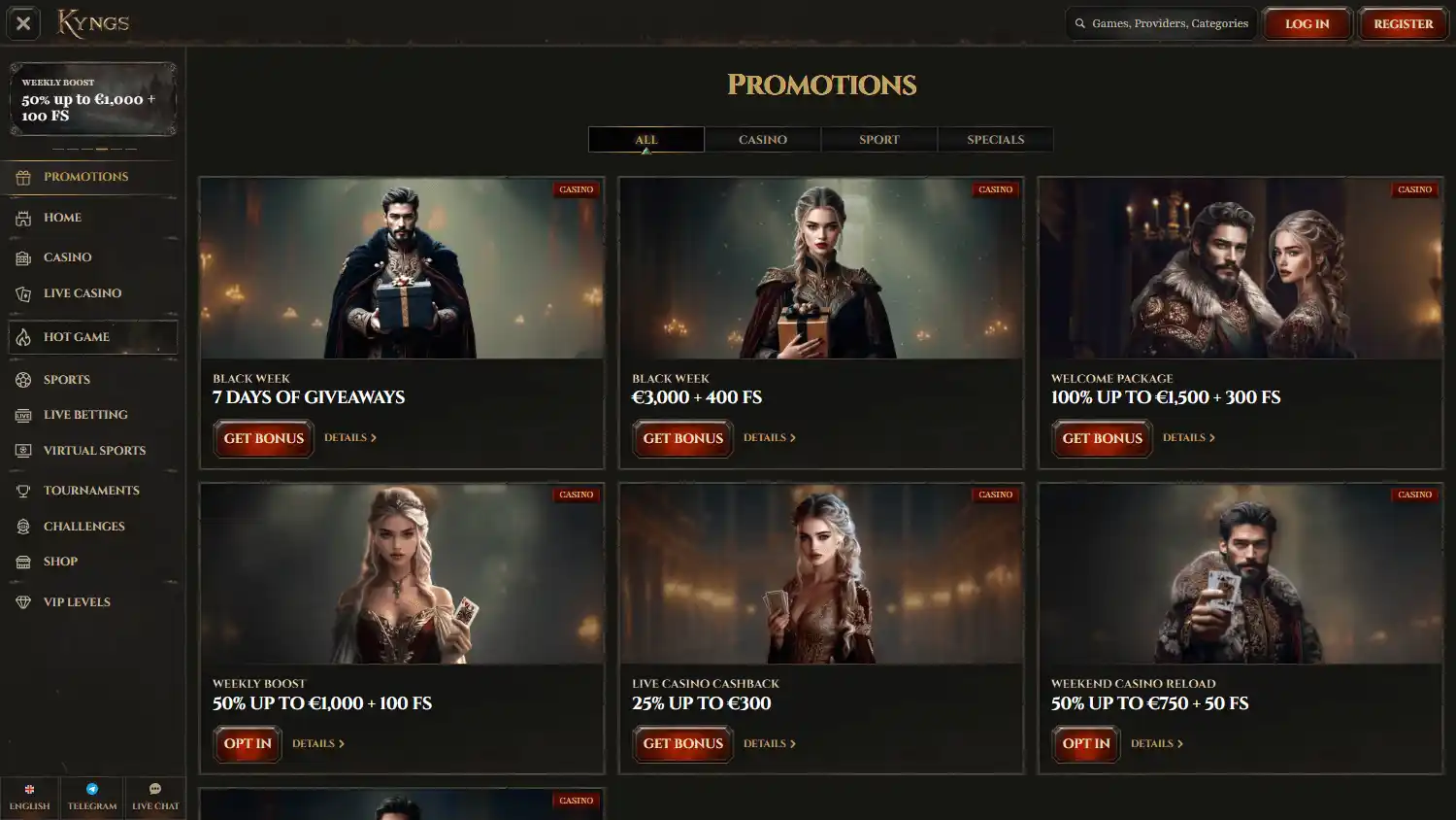 Kyngs Casino screenshot 3