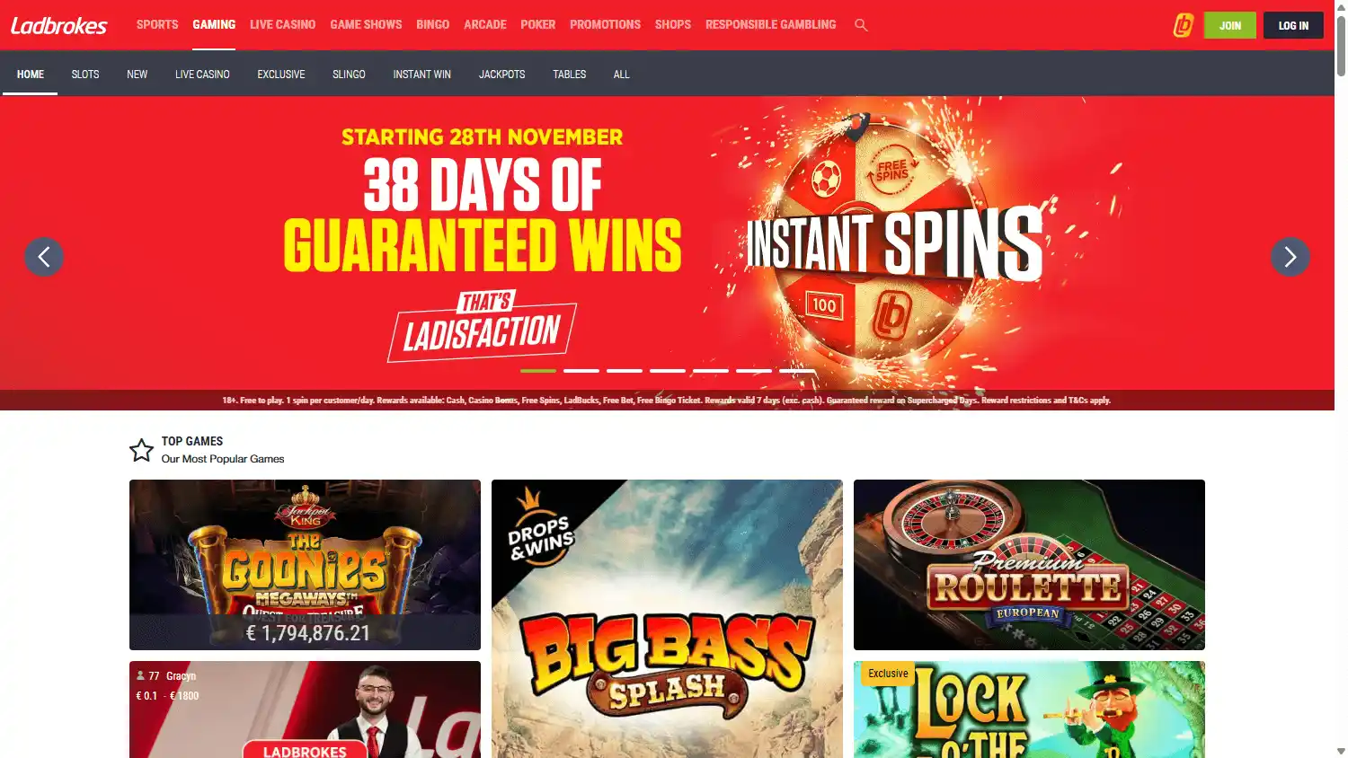 Ladbrokes Casino screenshot 1