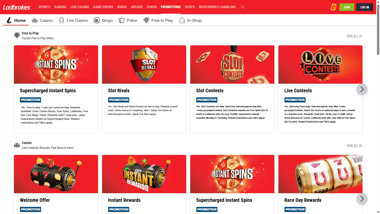 Ladbrokes Casino screenshot 3