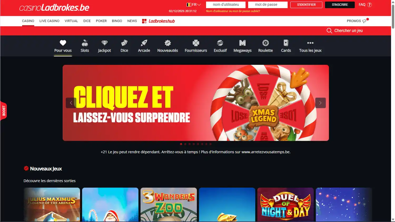 Ladbrokes Casino BE screenshot 1