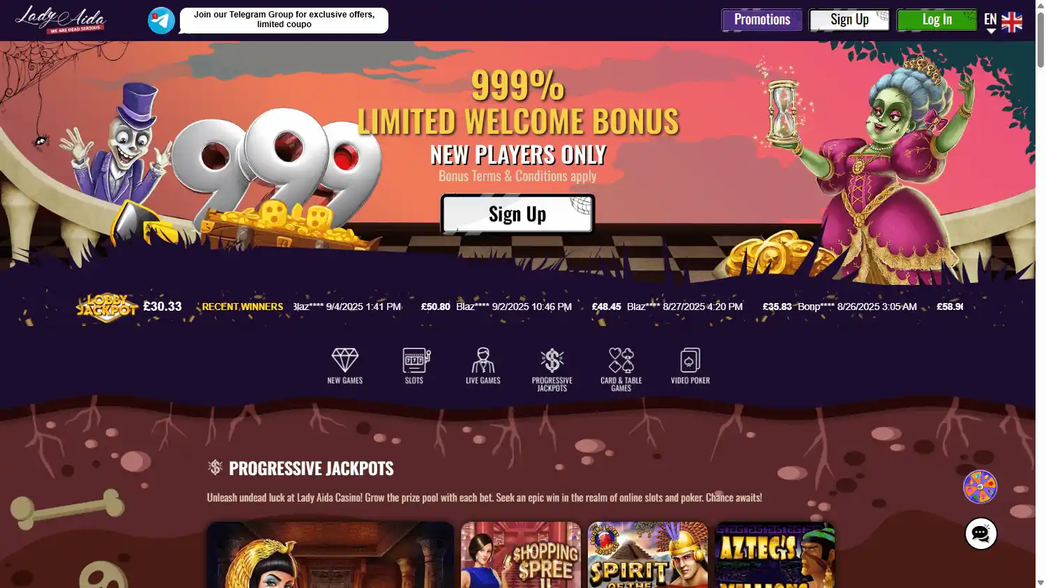 Lady Aida Casino screenshot 1