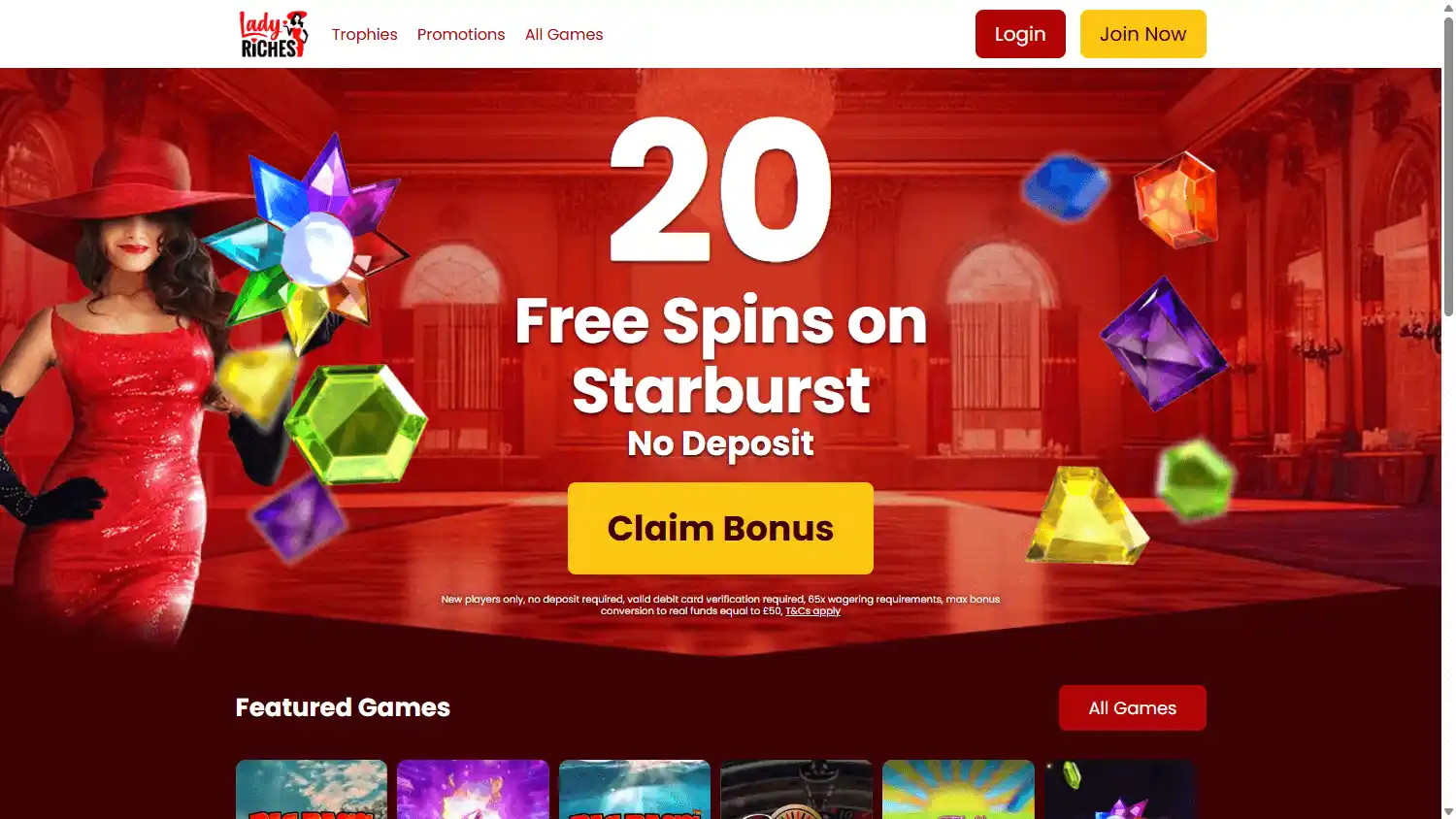 Lady Riches Casino screenshot 1