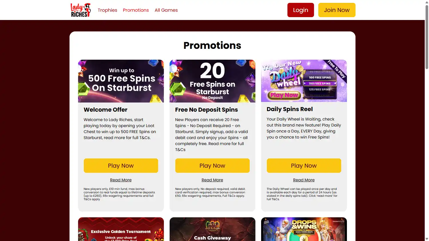 Lady Riches Casino screenshot 3
