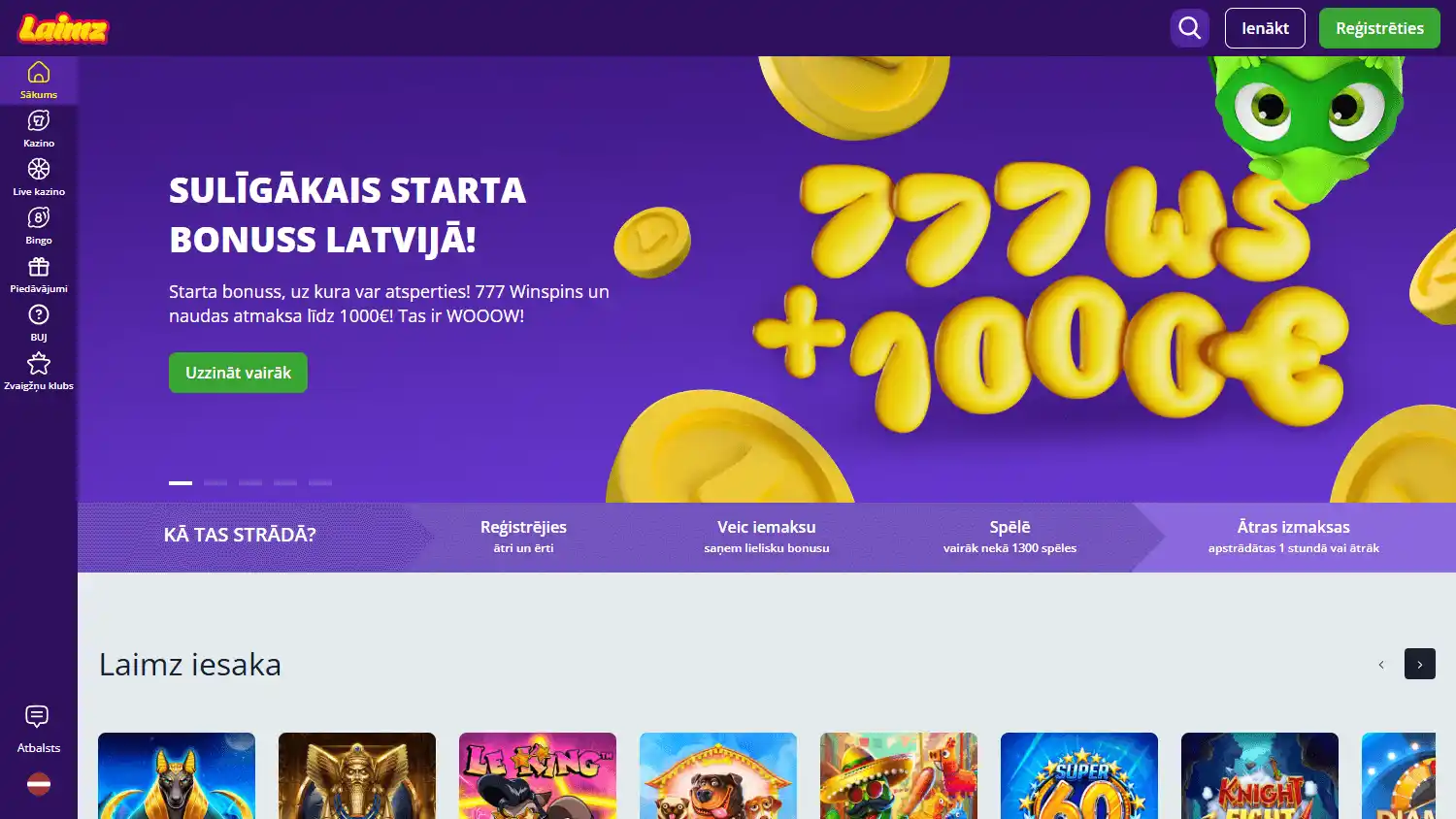 Laimz Casino screenshot 1