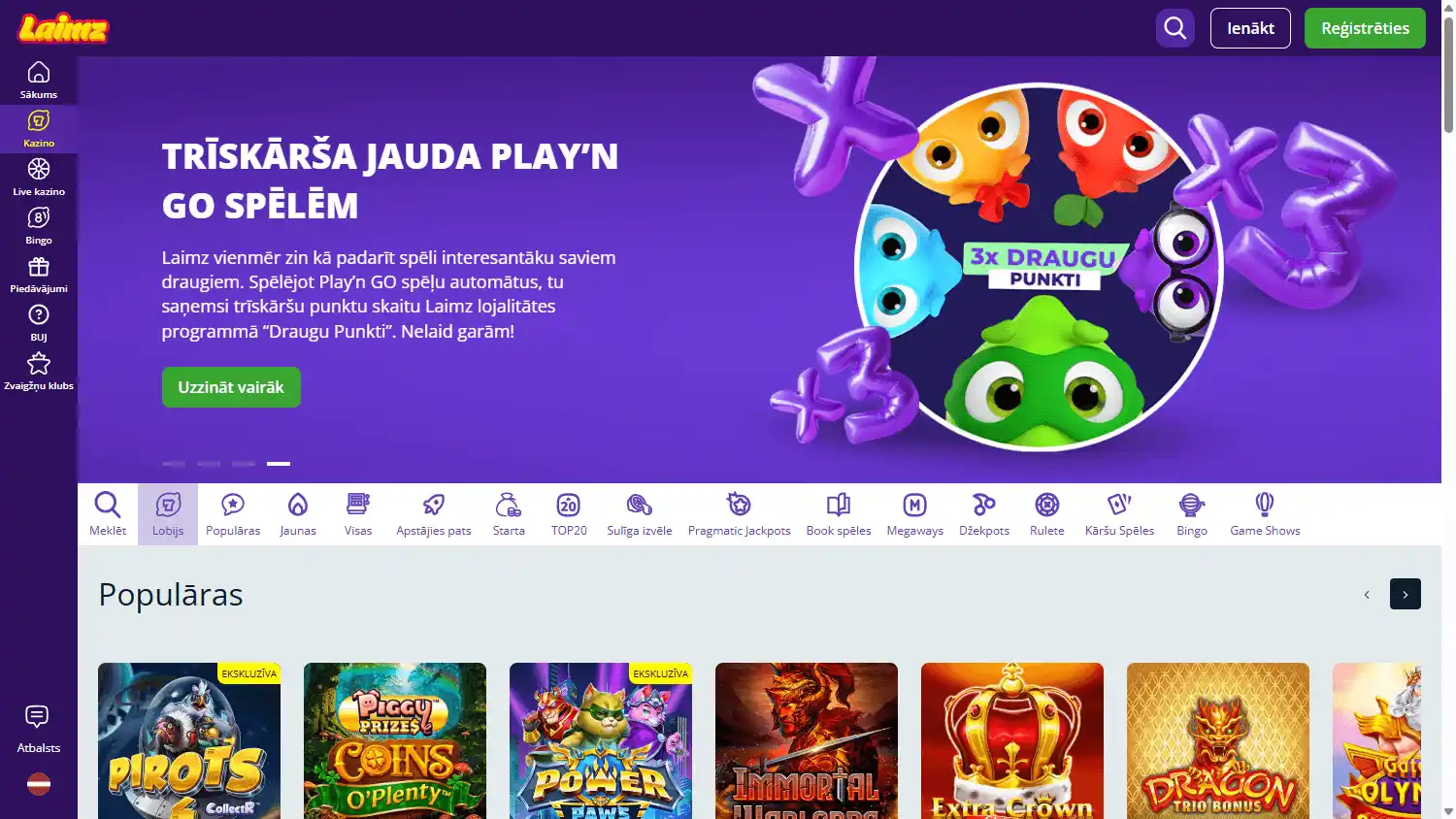 Laimz Casino screenshot 2