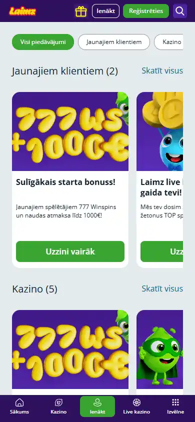 Laimz Casino screenshot 6