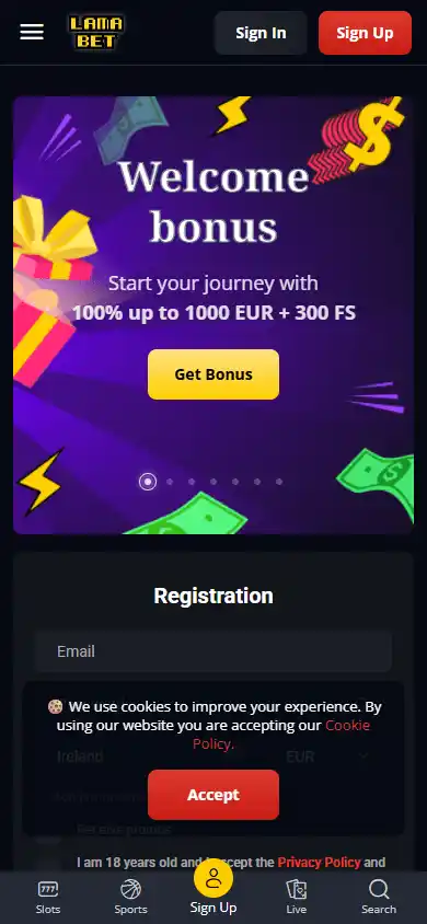 Lamabet Casino screenshot 4