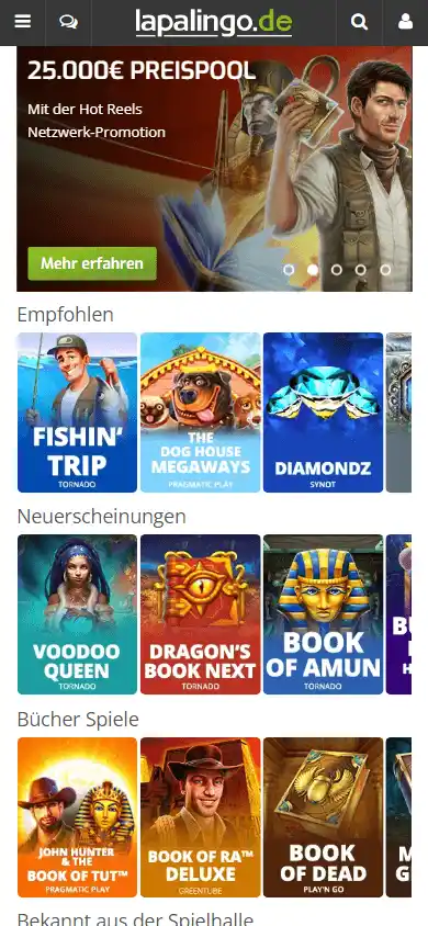 Lapalingo Casino DE screenshot 4
