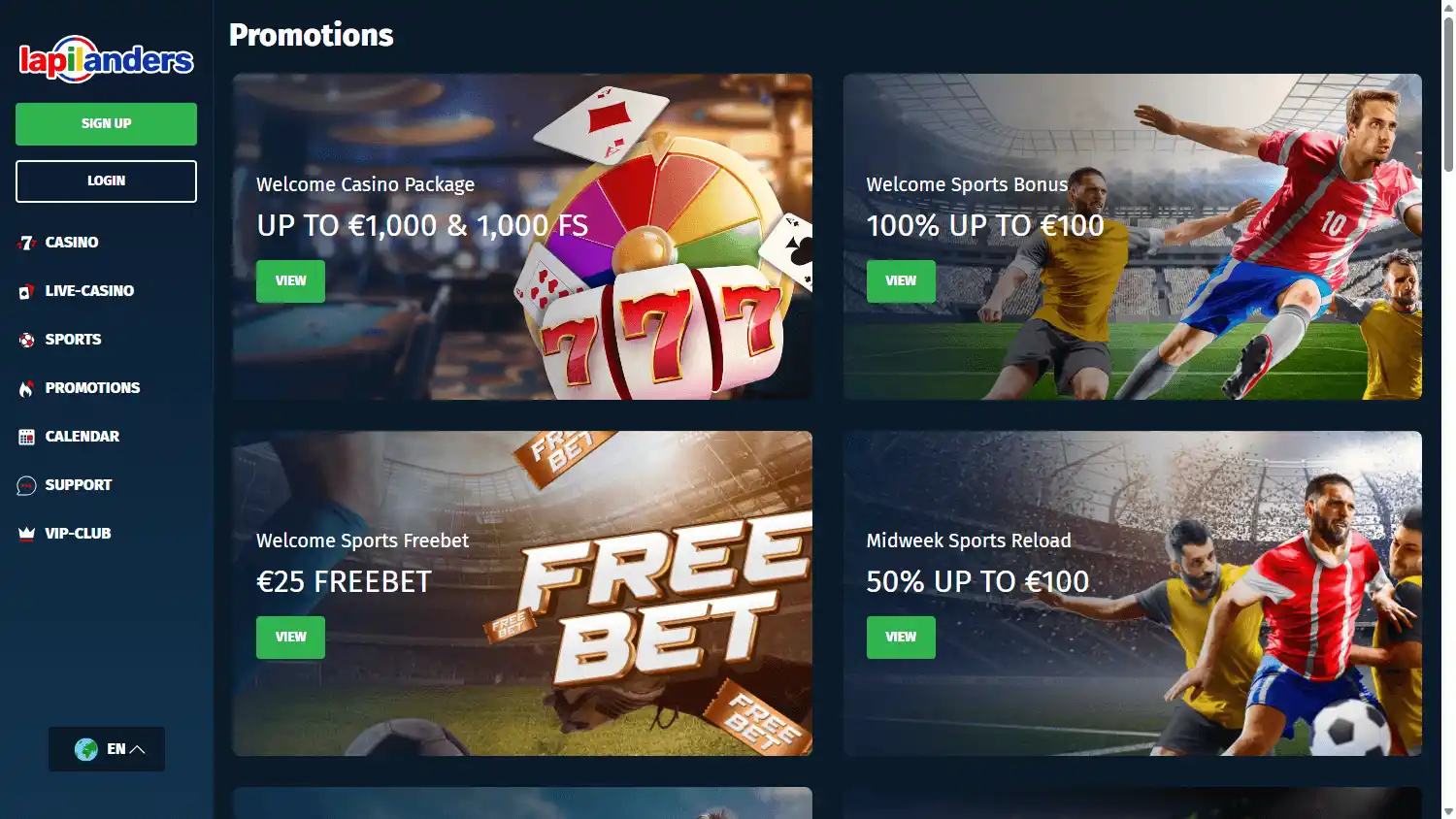 Lapilanders Casino screenshot 2