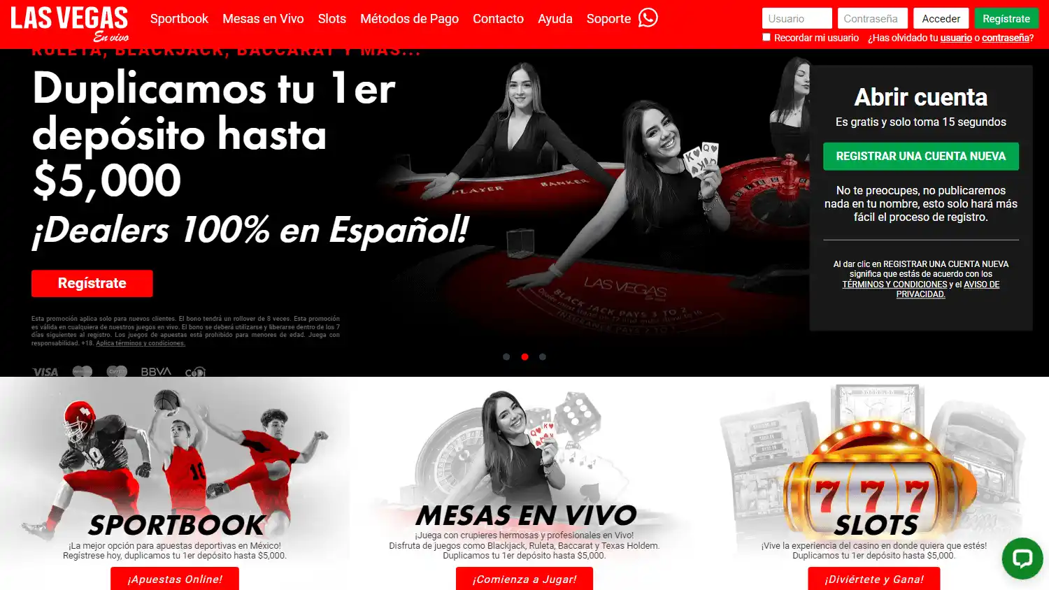 Las Vegas en Vivo Casino screenshot 1