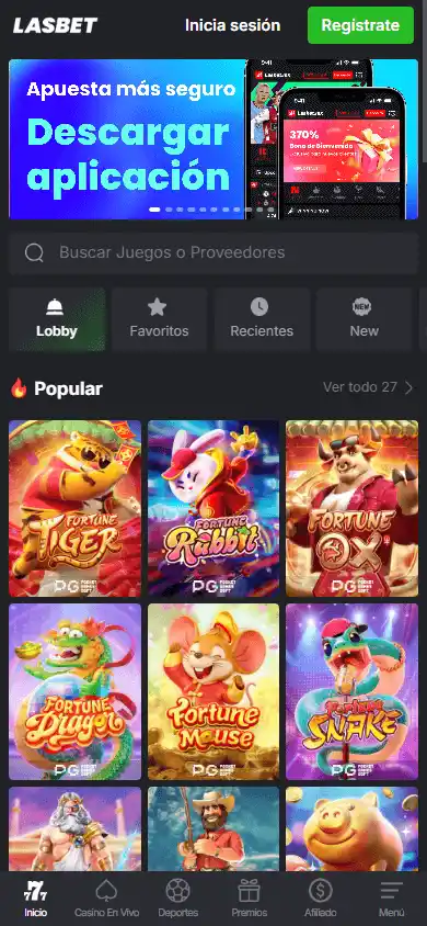 Lasbet Casino screenshot 1