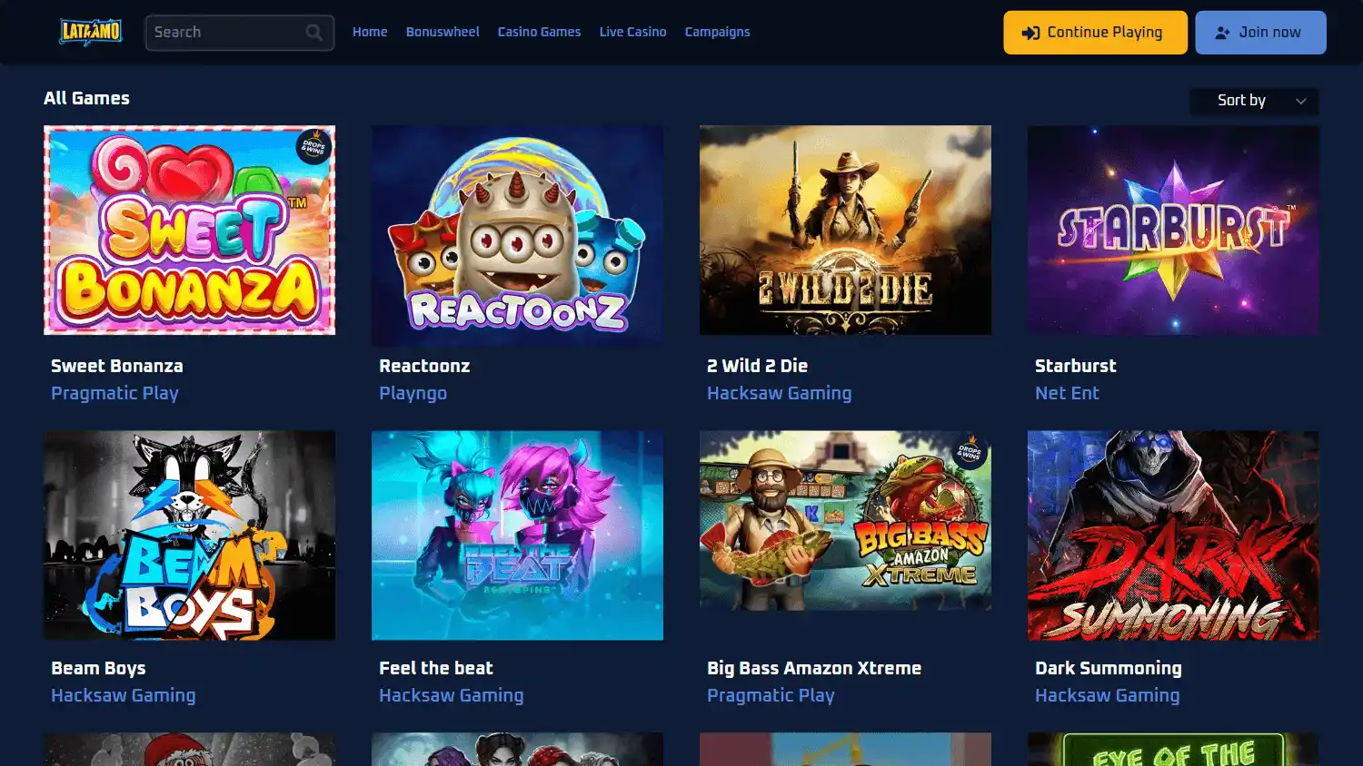 Lataamo Casino screenshot 2