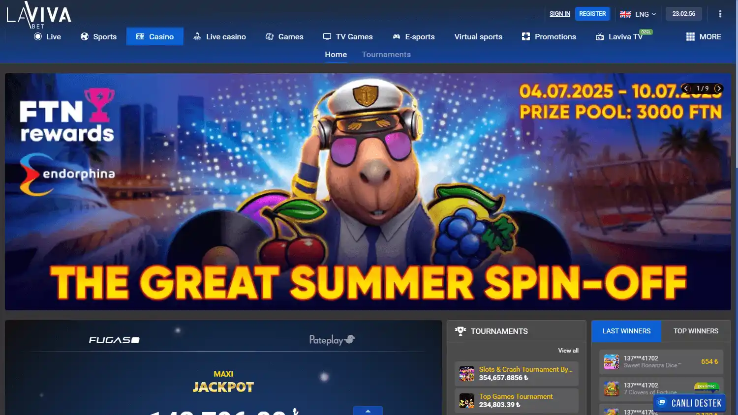 Lavivabet Casino screenshot 2