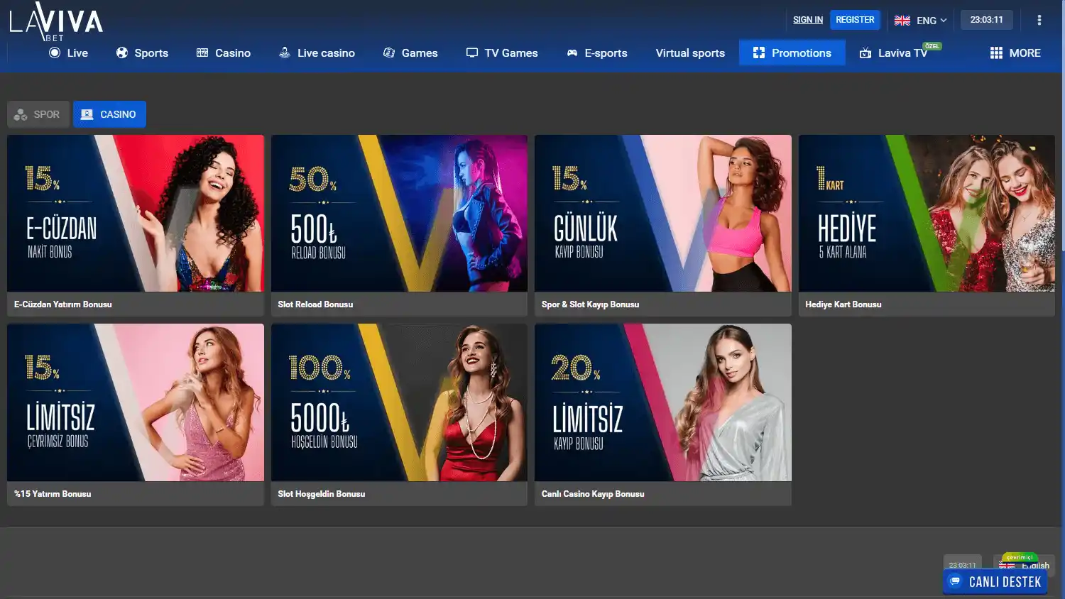 Lavivabet Casino screenshot 3