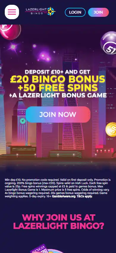 Lazerlight Bingo Casino screenshot 4