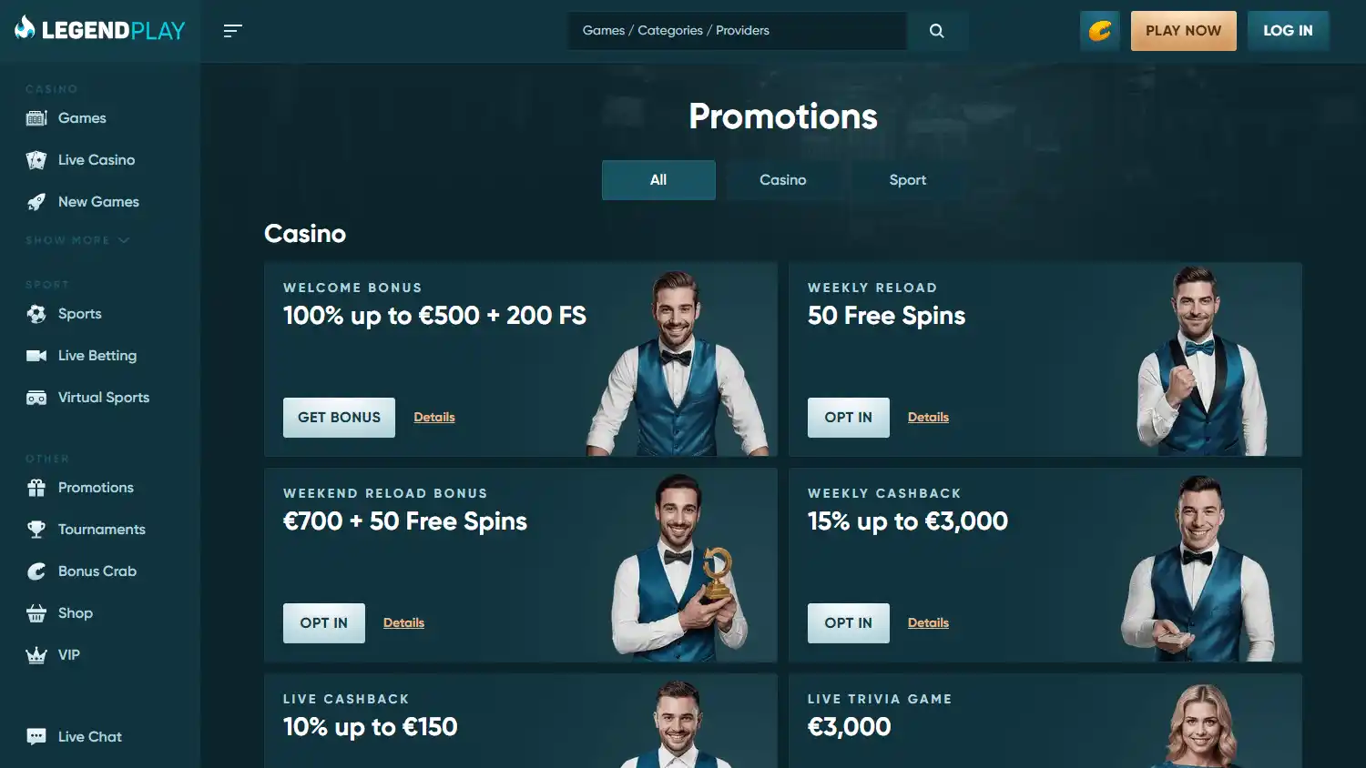LegendPlay Casino screenshot 3