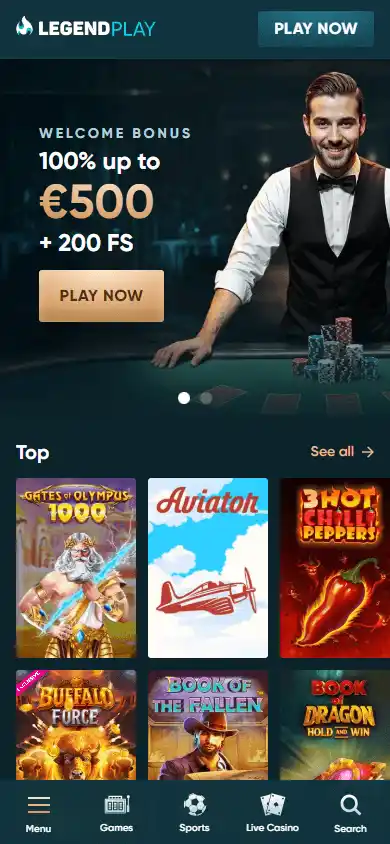 LegendPlay Casino screenshot 4