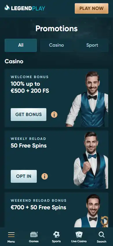 LegendPlay Casino screenshot 6