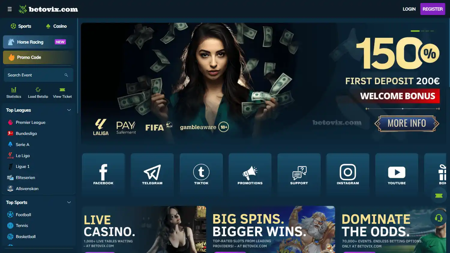 Betovix Casino screenshot 1