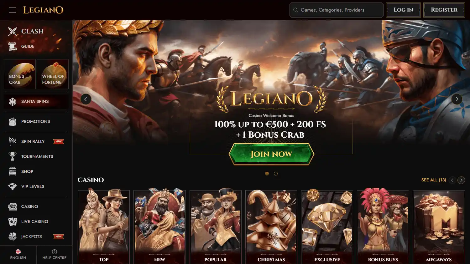 Legiano Casino screenshot 1
