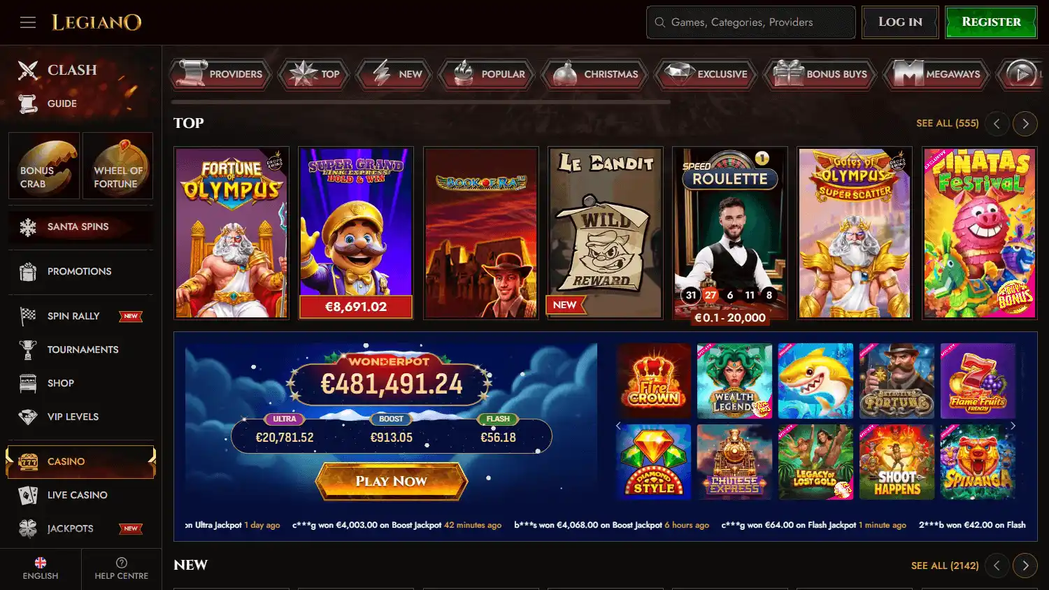 Legiano Casino screenshot 2