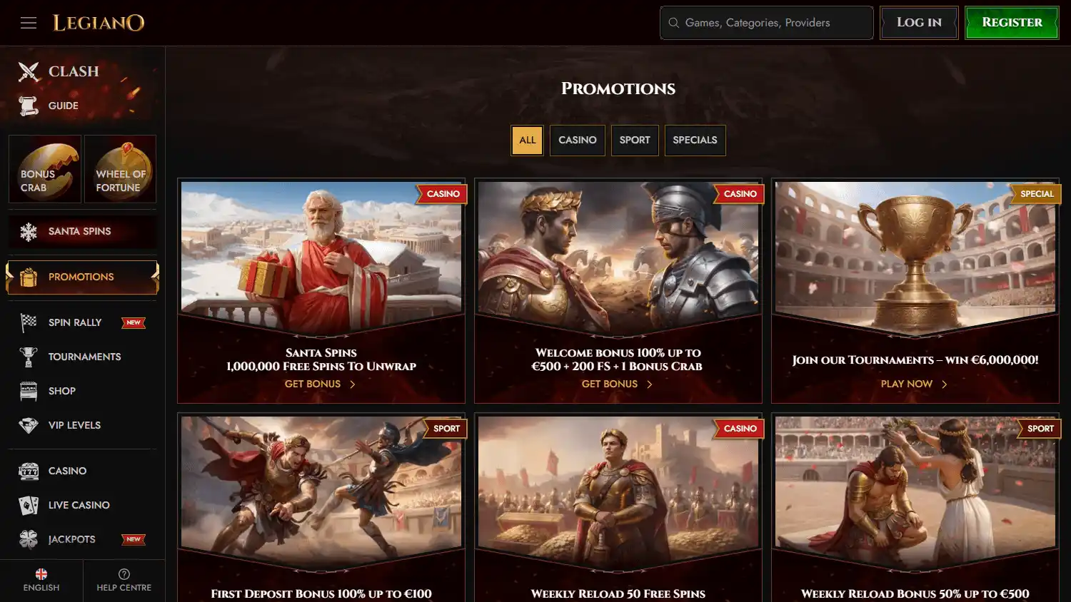 Legiano Casino screenshot 3