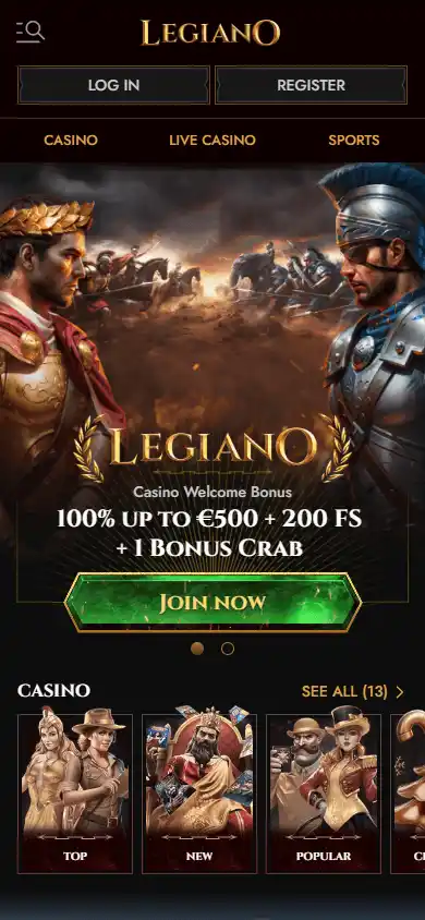 Legiano Casino screenshot 4