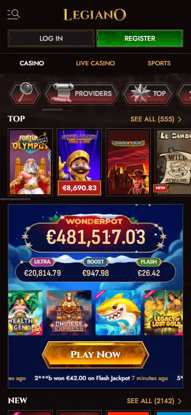 Legiano Casino screenshot 5