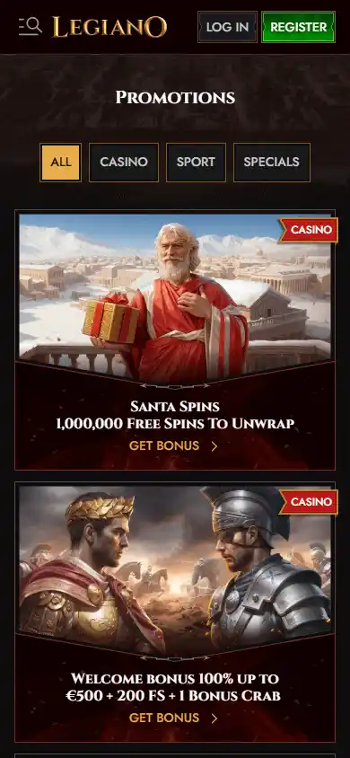 Legiano Casino screenshot 6