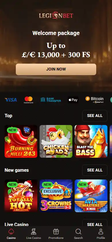 LegionBet Casino screenshot 4