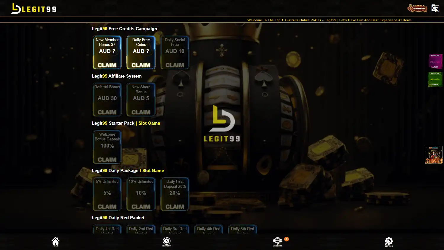 Legit99 Casino screenshot 2