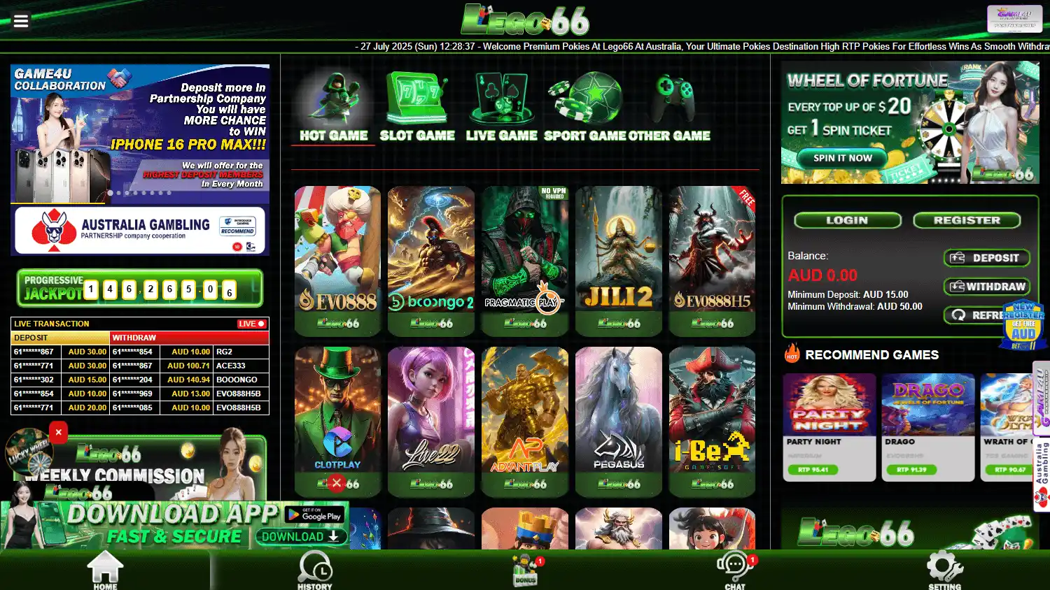 Lego66 Casino screenshot 1
