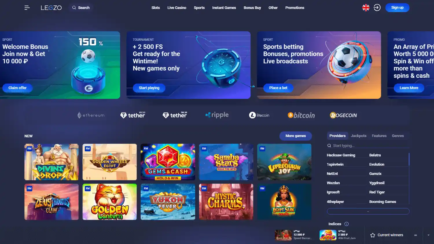 Legzo Casino screenshot 1