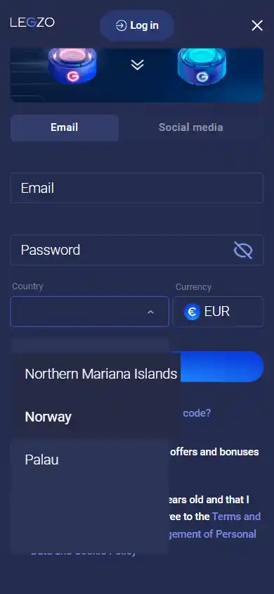 Legzo Casino screenshot 2