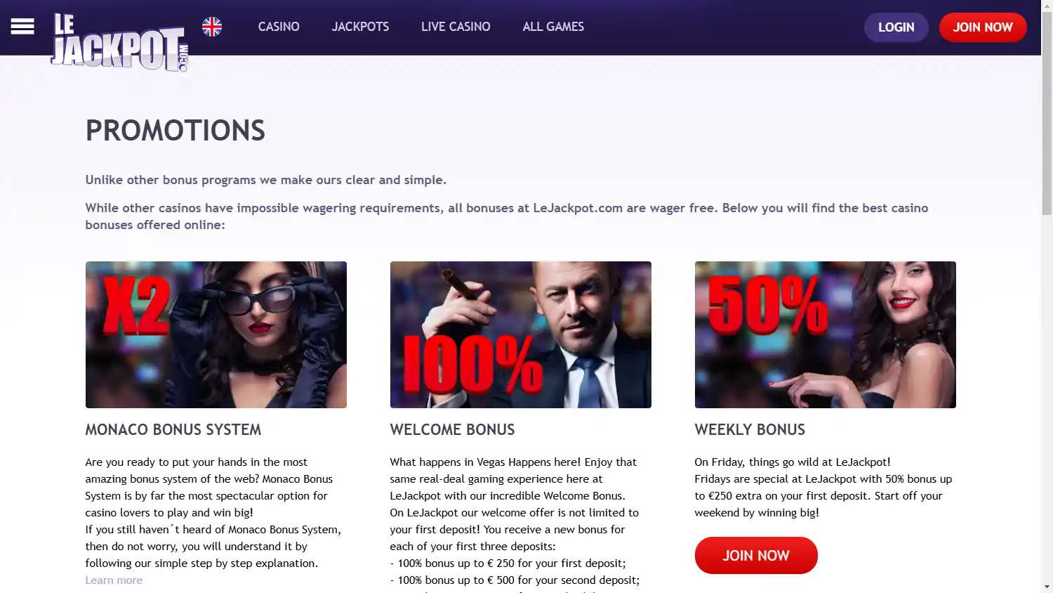 LeJackpot Casino screenshot 3