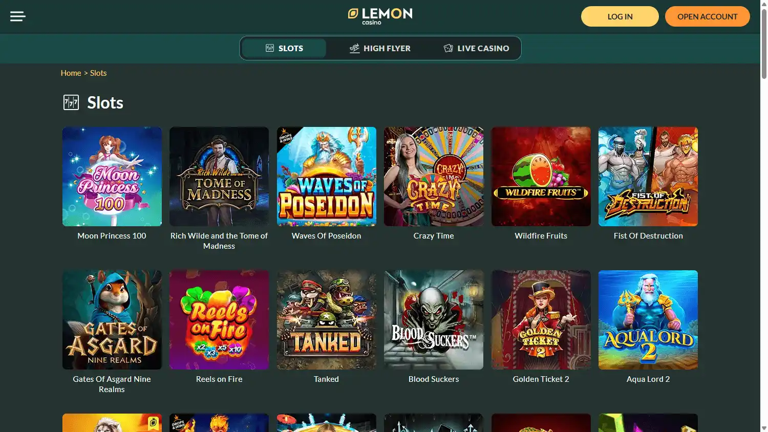 Lemon Casino screenshot 2