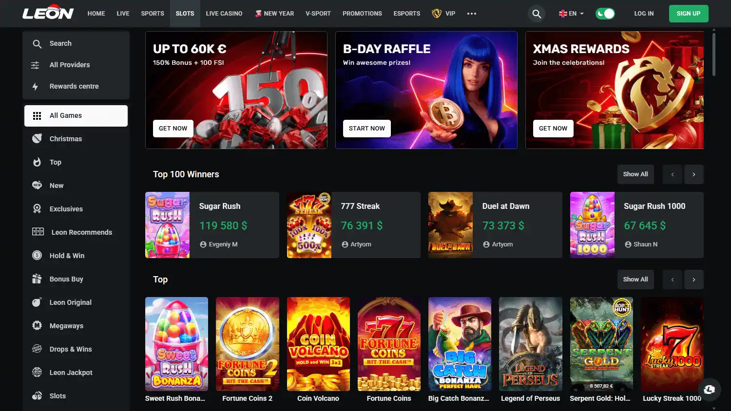Leon Casino screenshot 2