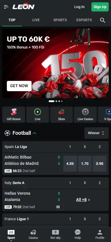 Leon Casino screenshot 4