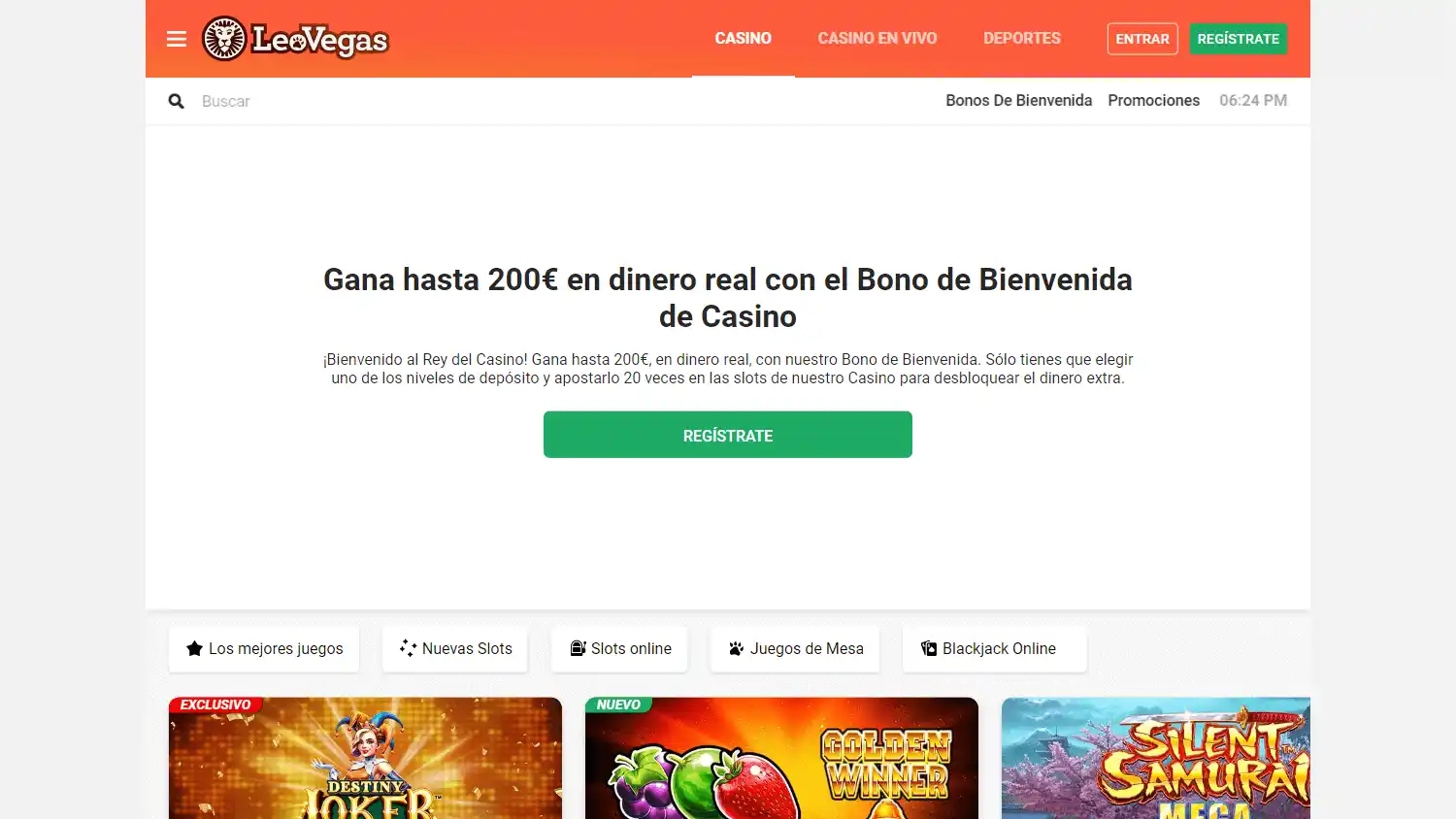 LeoVegas Casino ES screenshot 1